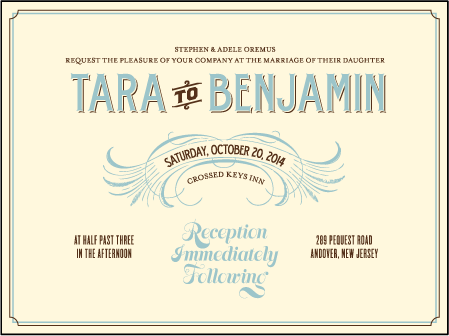 Tara Letterpress Invitation Design Medium