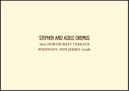 Tara Letterpress Reply Envelope Design Medium