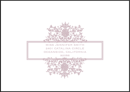 Tasha Letterpress Reply Envelope Design Medium