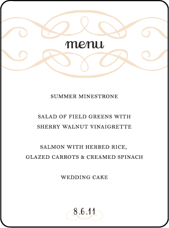 Tennyson Letterpress Menu Design Medium