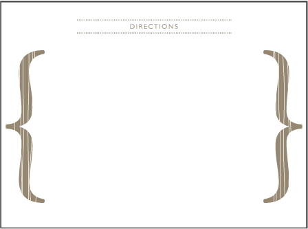 Threaded Letterpress Direction Design Medium