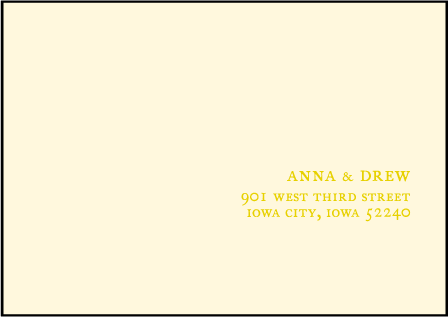 Thrive Letterpress Reply Envelope Design Medium