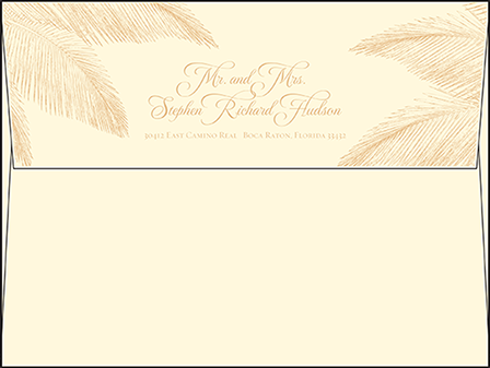 Traditional Palm Letterpress Envelope Design Medium