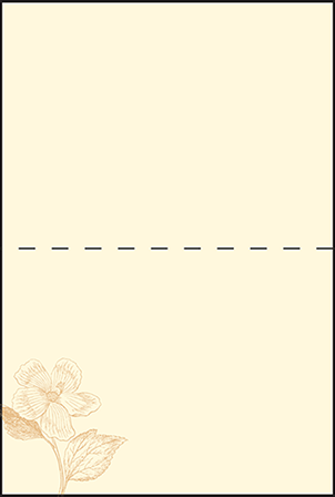Traditional Palm Letterpress Placecard Fold Design Medium