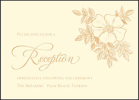 Traditional Palm Letterpress Reception Design Medium