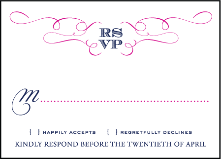 Traditional Script Letterpress Reply Design Medium