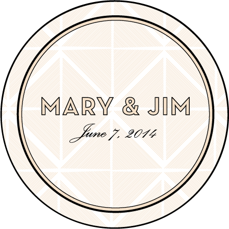 True Vintage Letterpress Coaster Design Medium
