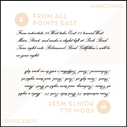 True Vintage Letterpress Direction Design Medium