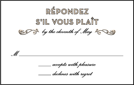 True Vintage Letterpress Reply Postcard Front Design Medium