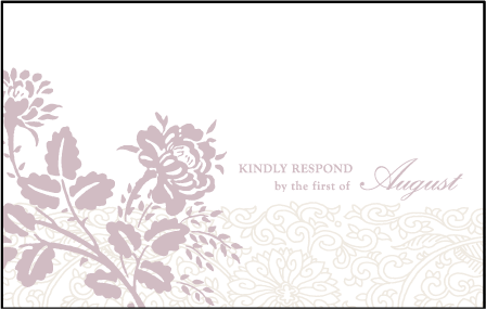 Tuileries Letterpress Reply Postcard Front Design Medium