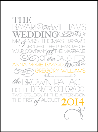 Typology Letterpress Invitation Design Medium
