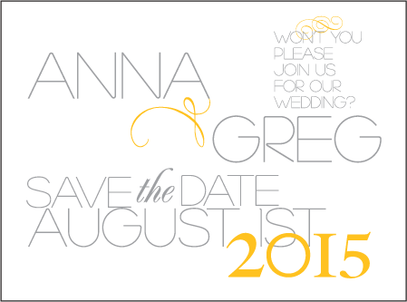 Typology Letterpress Save The Date Design Medium
