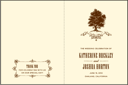 Under the Tree Letterpress Program Design Medium
