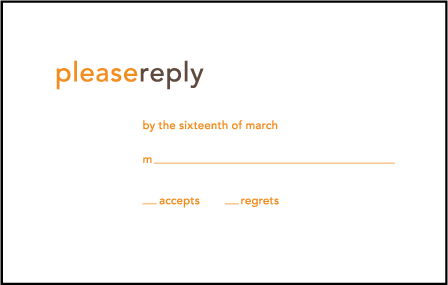 Union Letterpress Reply Postcard Front Design Medium