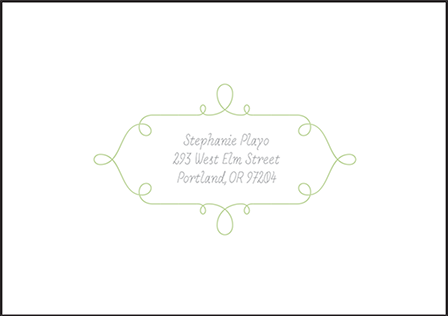 Vera Letterpress Reply Envelope Design Medium