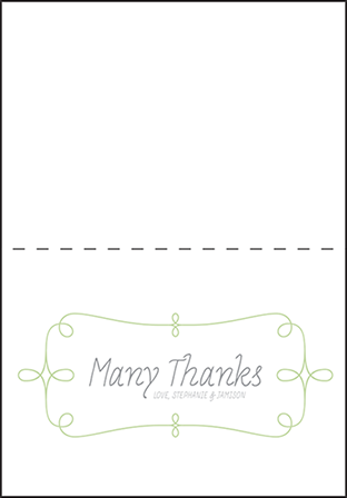 Vera Letterpress Thank You Card Fold Design Medium