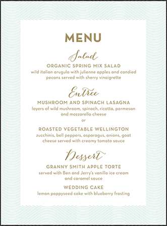 Viceroy Letterpress Menu Design Medium