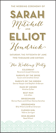 Viceroy Letterpress Program Tea Design Medium