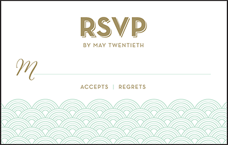 Viceroy Letterpress Reply Postcard Front Design Medium
