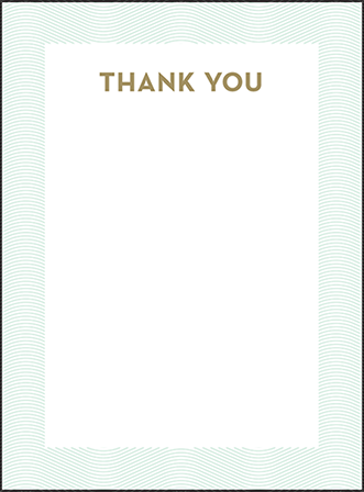 Viceroy Letterpress Thank You Card Flat Design Medium