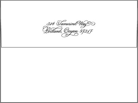 Victoria Calligraphy Letterpress Envelope Design Medium