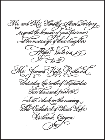 Victoria Calligraphy Letterpress Invitation Design Medium