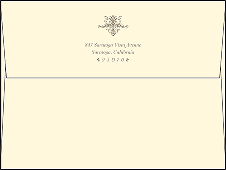Victorian Elegance Letterpress Envelope Design Medium