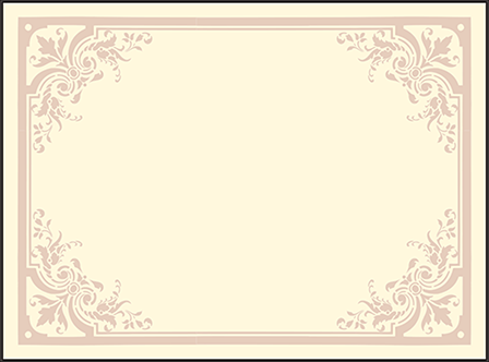 Victorian Elegance Letterpress Placecard Flat Design Medium
