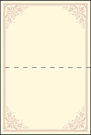 Victorian Elegance Letterpress Placecard Fold Design Medium