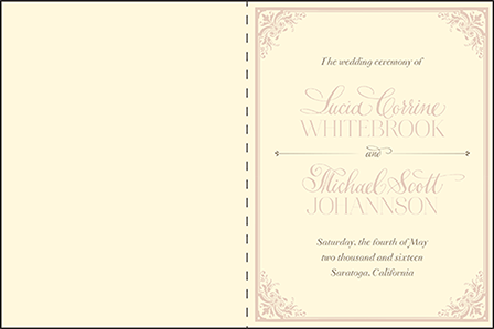 Victorian Elegance Letterpress Program Design Medium