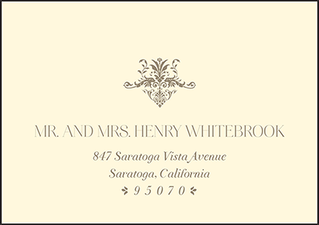 Victorian Elegance Letterpress Reply Envelope Design Medium