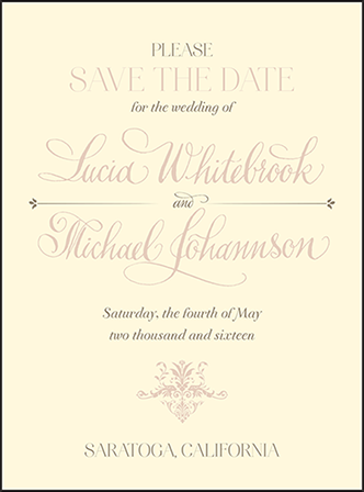 Victorian Elegance Letterpress Save The Date Design Medium