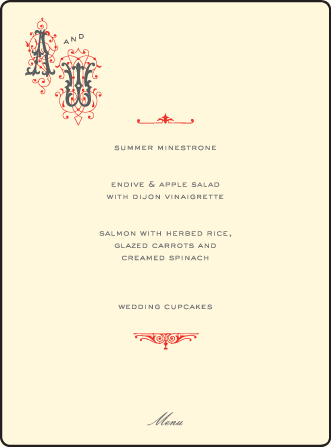 Victrola Letterpress Menu Design Medium
