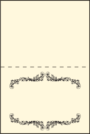 Viennese Waltz Letterpress Placecard Fold Design Medium