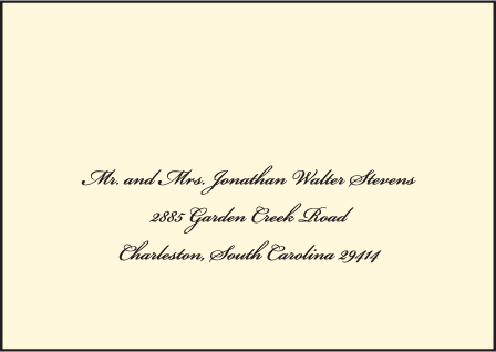 Viennese Waltz Letterpress Reply Envelope Design Medium