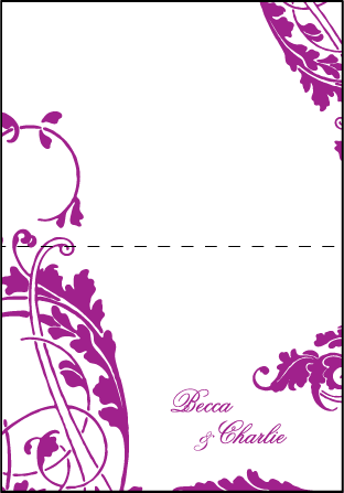 Vignette Letterpress Thank You Card Fold Design Medium