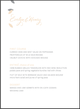 Ville-Marie Letterpress Menu Design Medium
