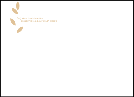 Ville-Marie Letterpress Thank You Card Flat Envelope Design Medium