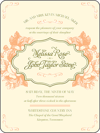 Vintage Apothecary Letterpress Invitation Design Medium