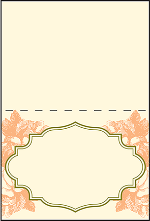 Vintage Apothecary Letterpress Placecard Fold Design Medium