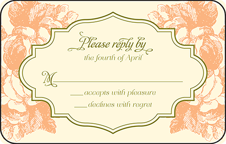 Vintage Apothecary Letterpress Reply Postcard Front Design Medium