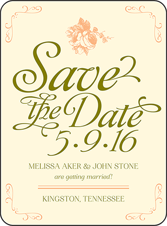 Vintage Apothecary Letterpress Save The Date Design Medium