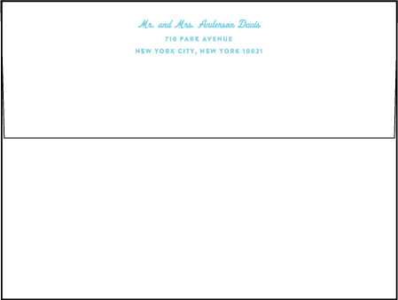Vintage Beach Letterpress Envelope Design Medium