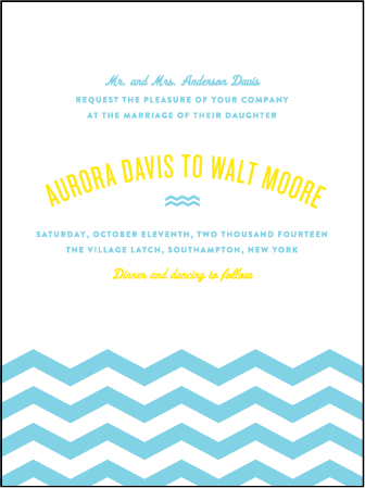 Vintage Beach Letterpress Invitation Design Medium