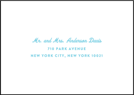 Vintage Beach Letterpress Reply Envelope Design Medium