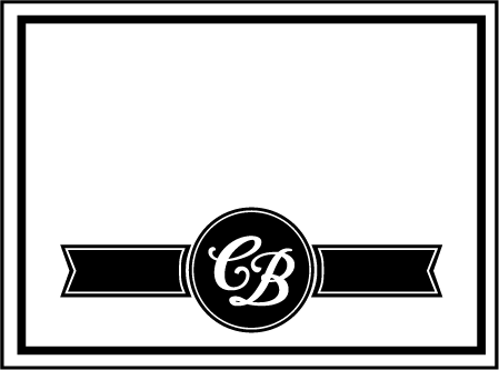 Vintage Charm Letterpress Placecard Flat Design Medium