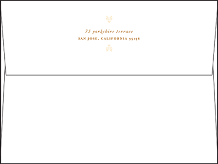 Vintage Garland Letterpress Envelope Design Medium