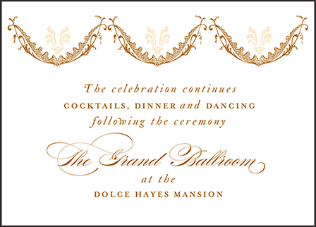 Vintage Garland Letterpress Reception Design Medium