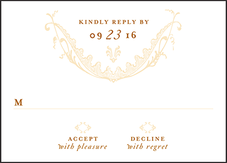 Vintage Garland Letterpress Reply Design Medium