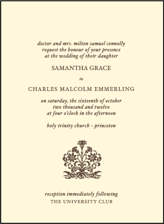 Vintage Letterpress Invitation Design Medium